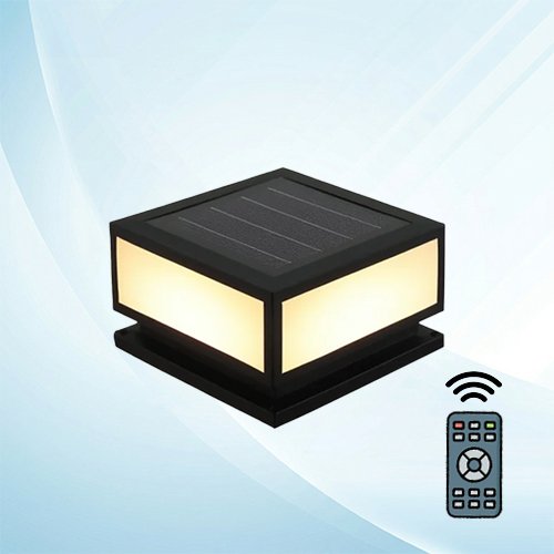 Solar Powered Outdoor Pillar Light with Remote Control - Altair Hearing Centre